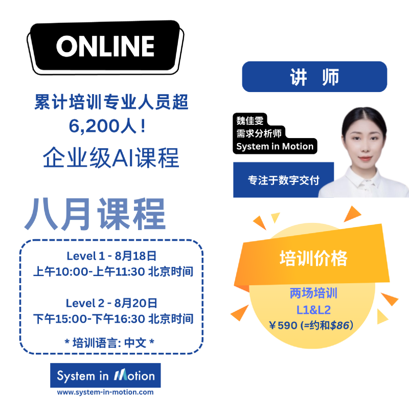 在线培训Level-2课程 2026年8月20日